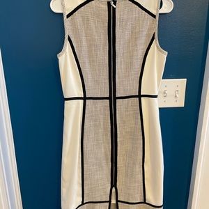 LOFT black and white a-line dress